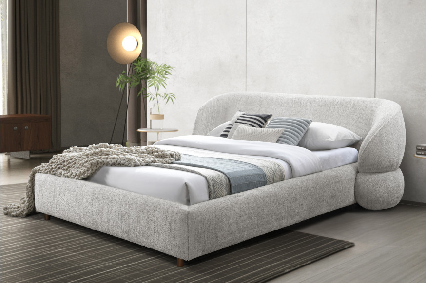 Contempo™ Olivia Upholstered King Size Bed - Taupe, Fabric