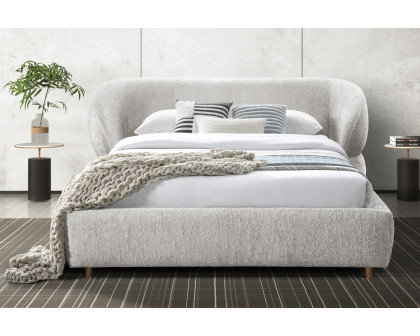 Contempo™ Olivia Upholstered King Size Bed - Taupe, Fabric