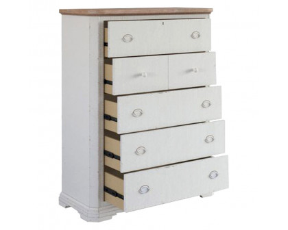 Creative - Palisade 6 Drawer Chest in White, Poplar/Parawood Solids