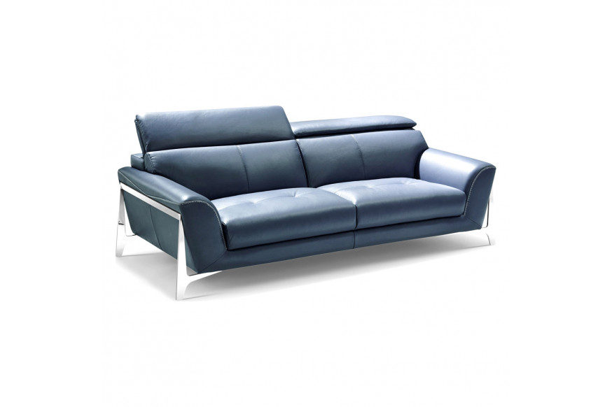 Creative™ Belinda Modern Sofa - Navy/Chrome