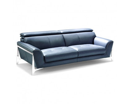 Creative™ Belinda Modern Sofa - Navy/Chrome