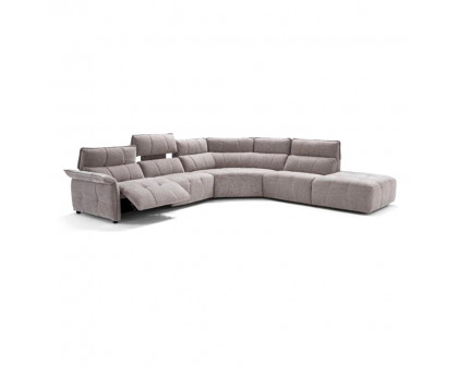 Creative Borg Left Arm Facing Sectional with Recliners - Light Gray, Fabric