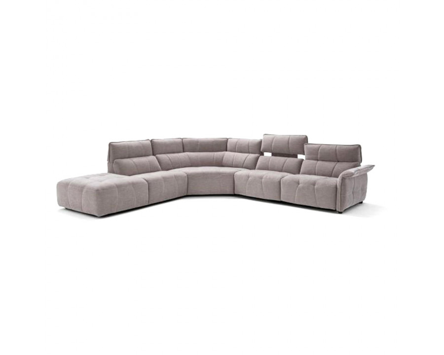 Creative Borg Right Arm Facing Sectional with Recliners - Light Gray, Fabric