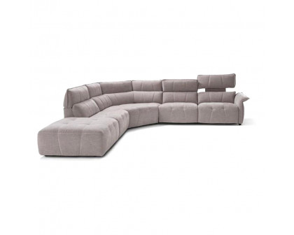 Creative Borg Right Arm Facing Sectional with Recliners - Light Gray, Fabric