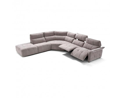 Creative Borg Right Arm Facing Sectional with Recliners - Light Gray, Fabric