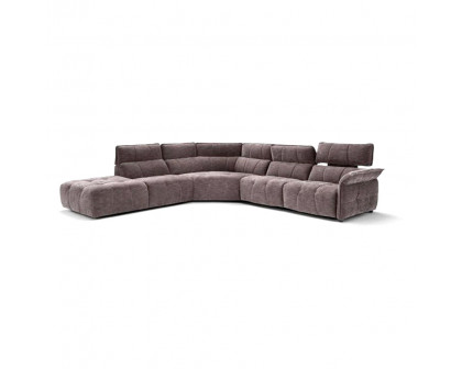 Creative Borg Right Arm Facing Sectional with Recliners - Mouse, Fabric