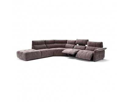 Creative Borg Right Arm Facing Sectional with Recliners - Mouse, Fabric