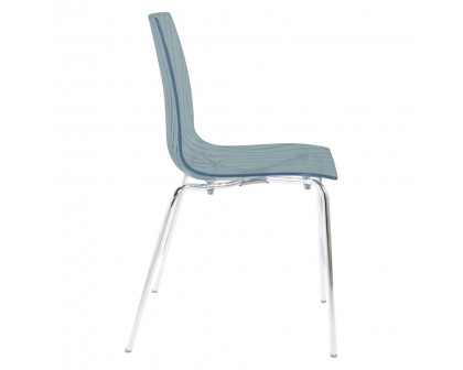 Creative - Calima Italian Side Chair in Smoked Gray