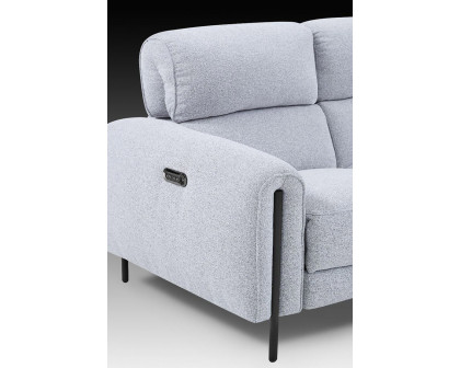 Creative Charm Sofa with Two Recliners - Frost Lagoon, Fabric