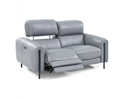 Creative Charm Loveseat with Two Recliners - Sleet, Leather