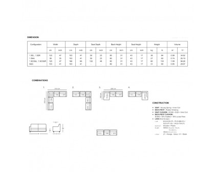 Creative Eleganto 5 Piece Sectional with Power Motion Backrests - Stone Gray, Leather