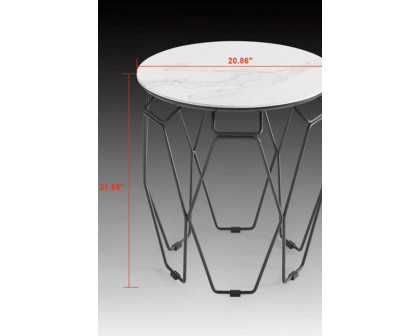 Creative - Ellipse Ceramic Top End Table