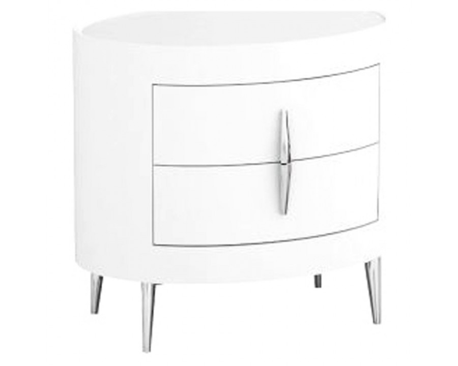 Creative - Everett Nightstand with Chrome Accents