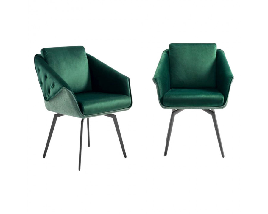 Creative Jess Armchair - Green/Black, Velvet/Metal