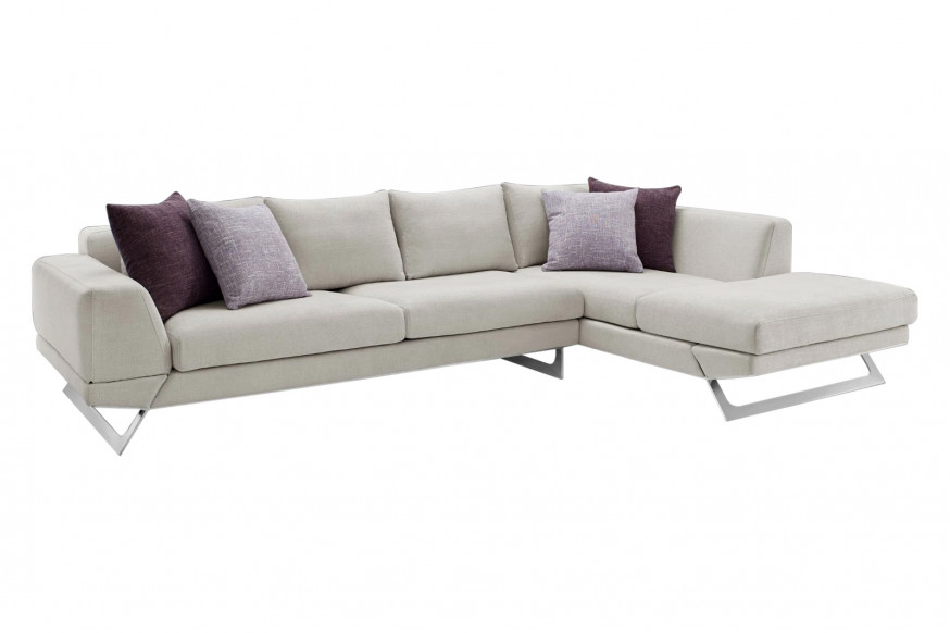 Creative™ Lia Right Facing Sectional Sofa - Beige, Fabric