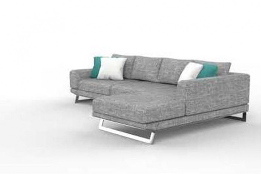 Creative™ Lia Right Facing Sectional Sofa - Light Gray, Fabric