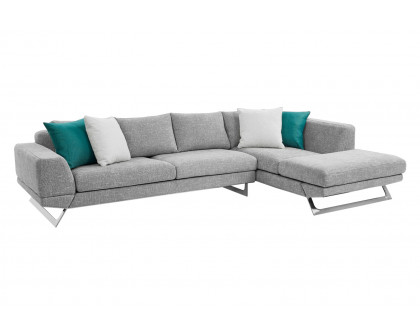 Creative™ Lia Right Facing Sectional Sofa - Light Gray, Fabric