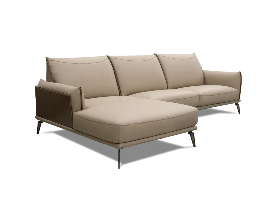 Creative Libeccio Left Facing Sectional - Beige, Leather