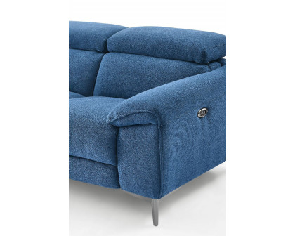 Creative Lucca Armchair with Recliner - Cerulean, Fabric