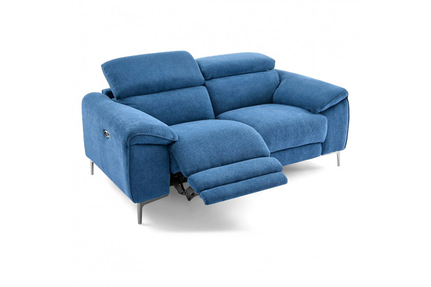 Creative™ Lucca Loveseat with Power Recliners - Cerulean, Fabric