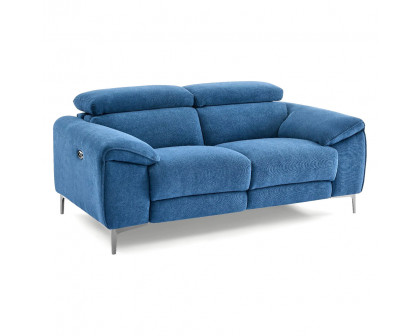 Creative™ Lucca Loveseat with Power Recliners - Cerulean, Fabric