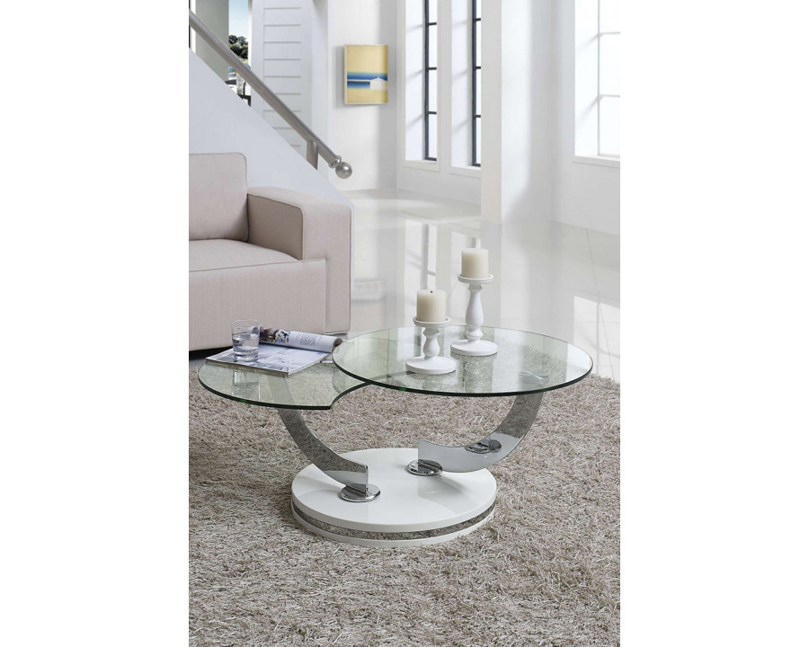 Creative Lulu Rotating Coffee Table - White High Gloss