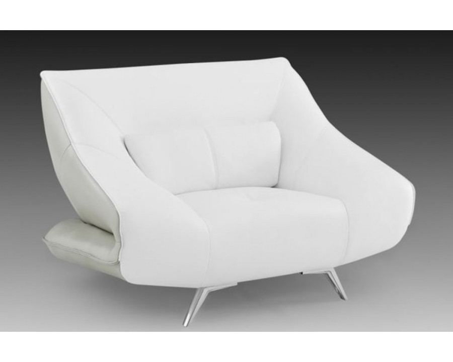 Creative Madrid Modern Armchair - White/Gray