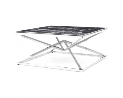 Creative Pyramid Coffee Table - Ceramic Dark Gray Gloss