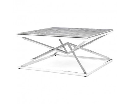 Creative Pyramid Coffee Table - Ceramic Gray Gloss