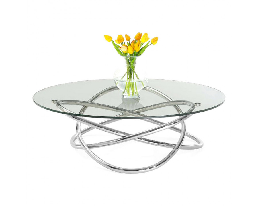 Creative Sabina Round Coffee Table - Clear, Glass