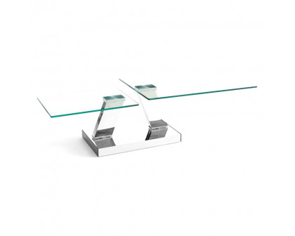 Creative Sion Rotating Coffee Table - Clear, Glass