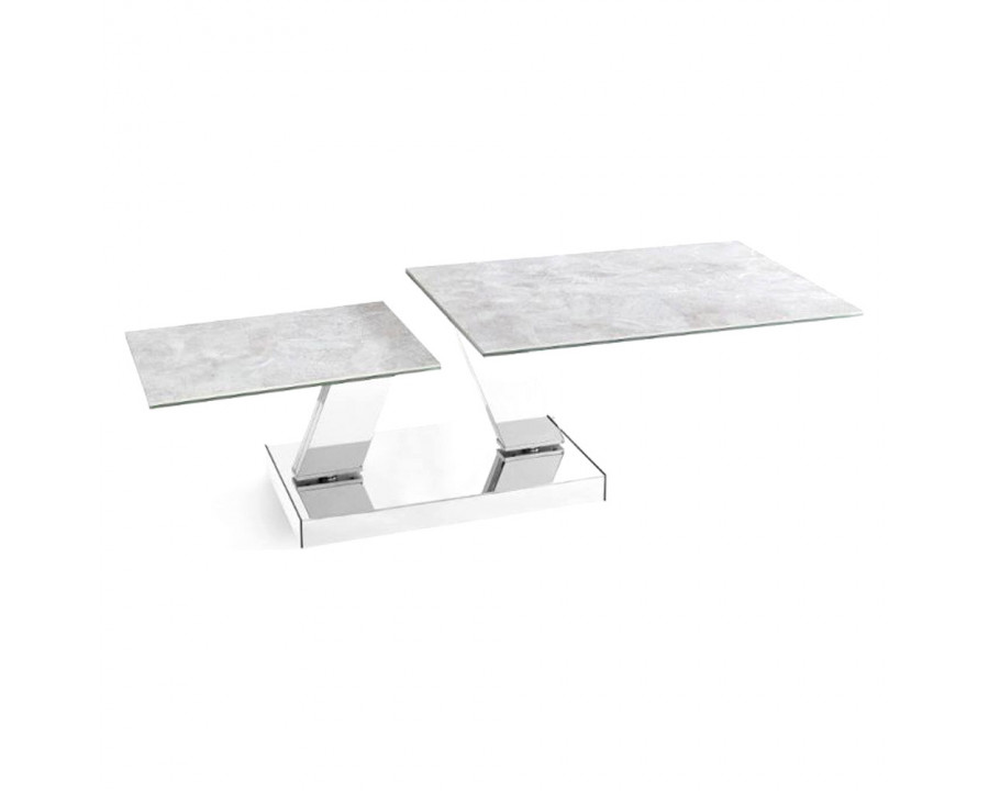 Creative Sion Rotating Ceramic Top Coffee Table - Gray