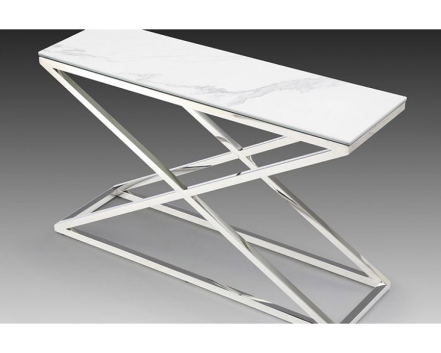 Creative Tristan Console Table - Ceramic White Gloss