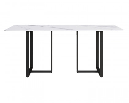 Crenus Trani Rectangular Dining Table - Black, 70.87''