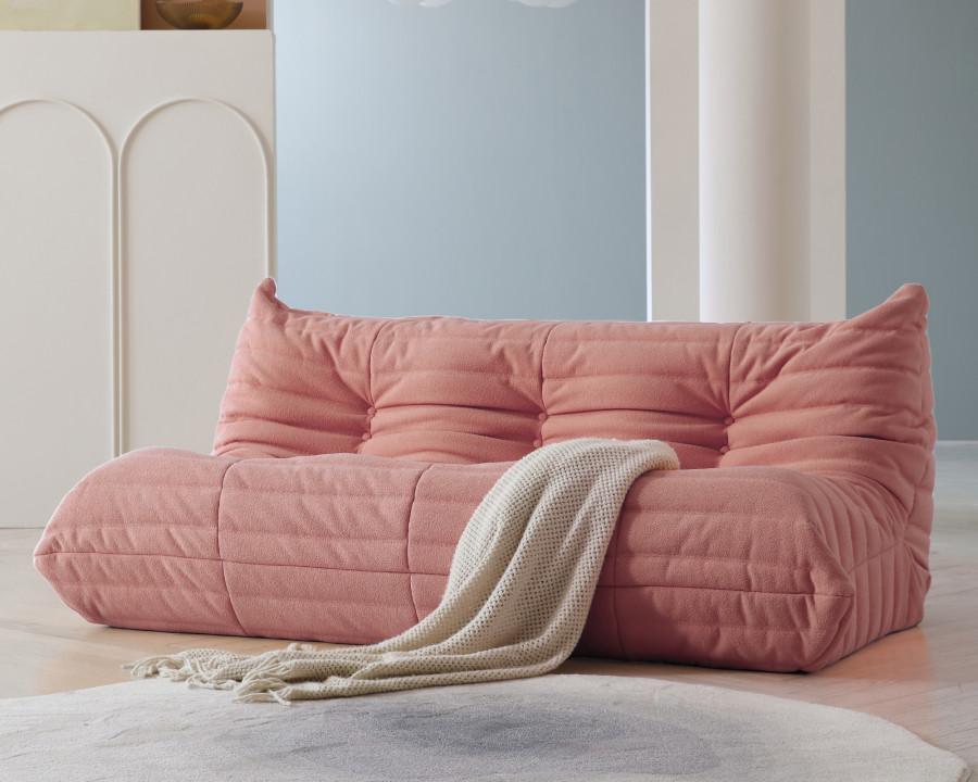 Crenus Caterpillar 68.9" 3 Seater Floor Sofa - Pink