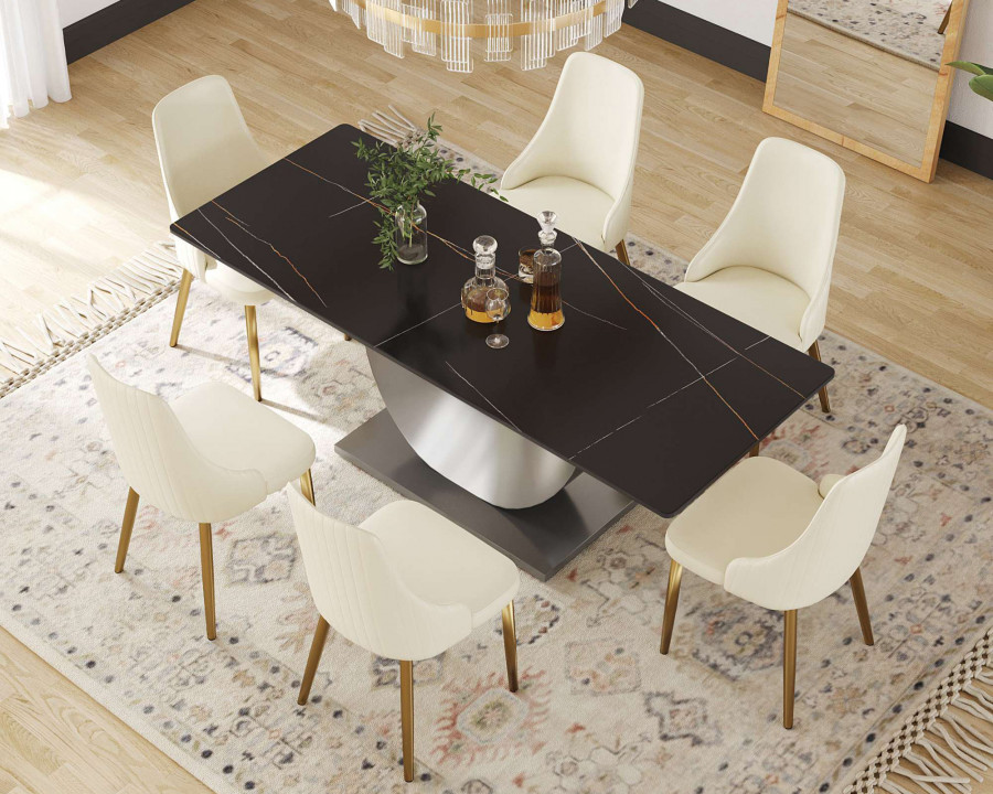 Crenus - Mezzaluna Rectangular Dining Table