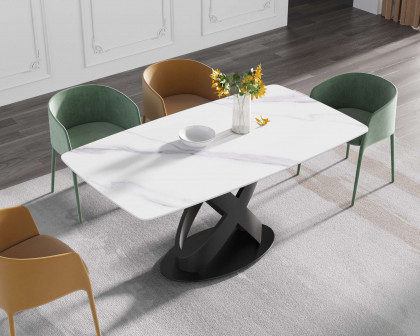 Crenus - Luserna Curved Rectangular Dining Table