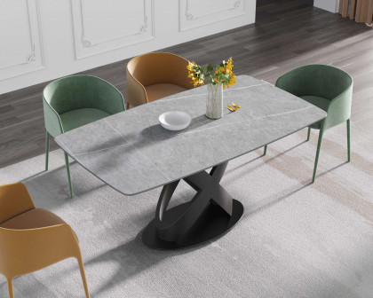 Crenus - Luserna Curved Rectangular Dining Table