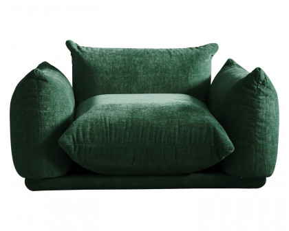 Crenus Sereno 50.39" Single Armrest Sofa Chenille Floor Sofa - Green