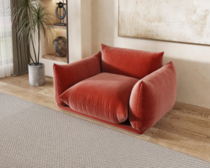 Crenus - Sereno 50.39" Single Armrest Sofa Chenille Floor Sofa