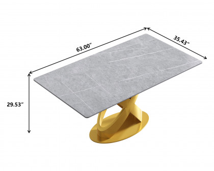 Crenus - Basalto Rectangular Dining Table