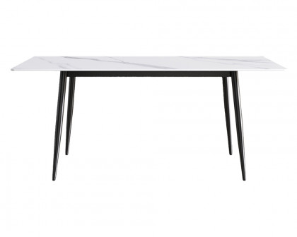 Crenus Sophia Rectangular Dining Table - Gray/Gold, 70.87''