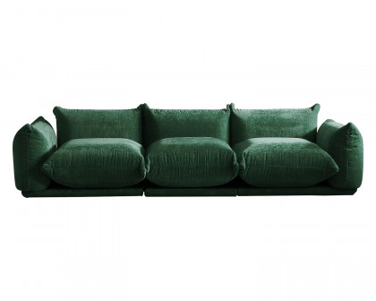 Crenus Sereno 103.93" 3-Seater Sofa Chenille Floor Sectional Couch - Green