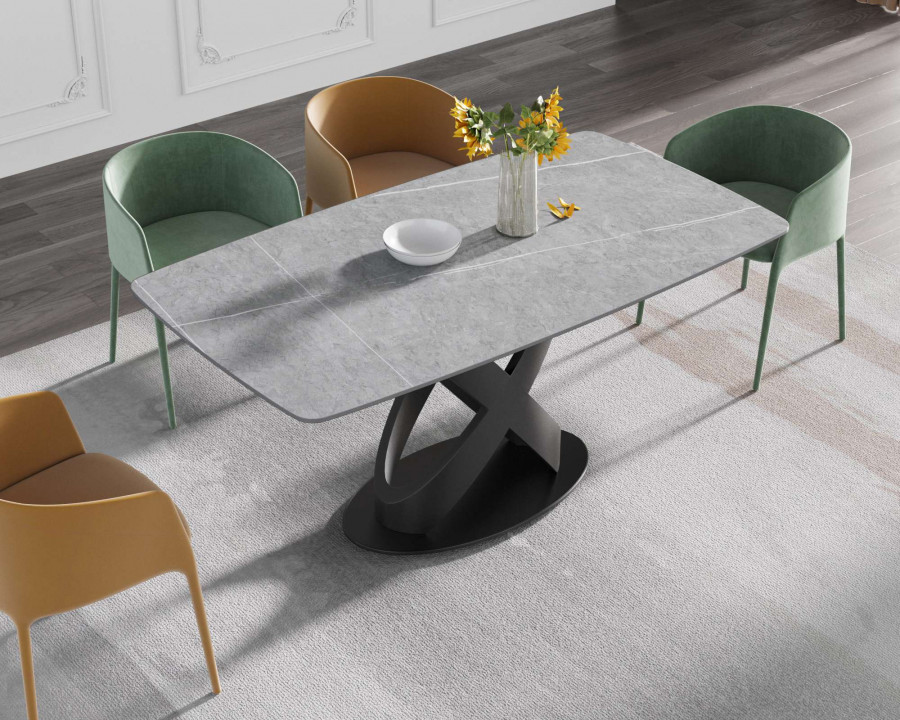 Crenus - Luserna Curved Rectangular Dining Table