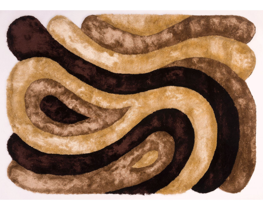 CutCut Form Brown Rug - 140x200