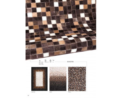 CutCut™ Quadra Center Leather Rug - 140x200