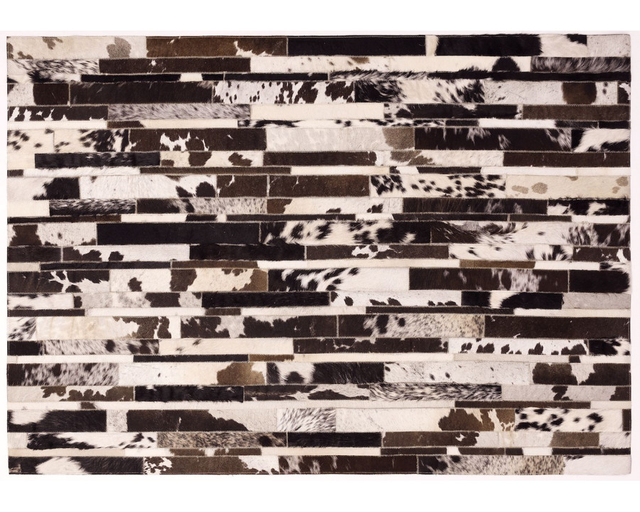 CutCut Stripes Leather Rug - 140x200