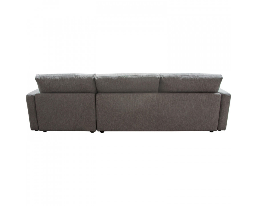 Diamond Sofa Arcadia 2PC Fabric Reversible Chaise Sectional with Feather Down Seating - Gray