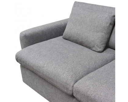 Diamond Sofa Arcadia 2PC Fabric Reversible Chaise Sectional with Feather Down Seating - Gray