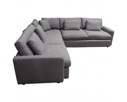 Diamond Sofa - Arcadia 3PC Fabric Corner Sectional with Feather Down Seating